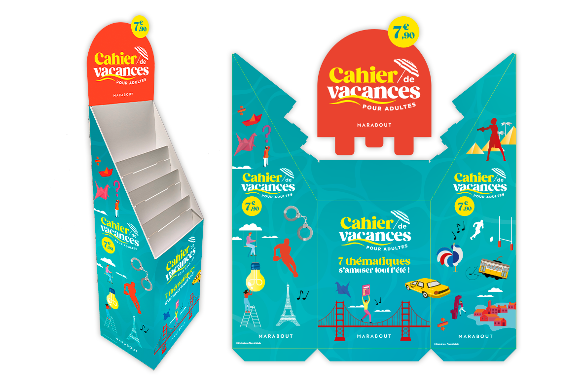 PLV cahiers de vacances
