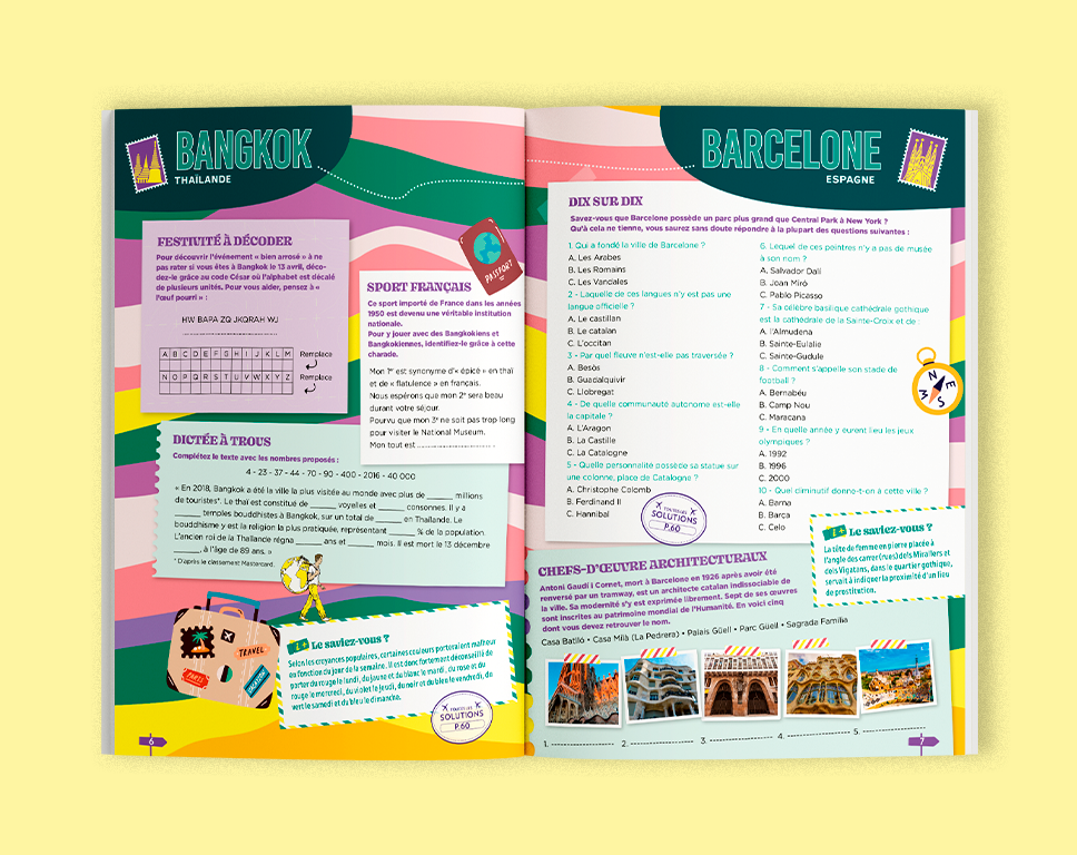 intérieur du cahier de vacances routard exemple 1
