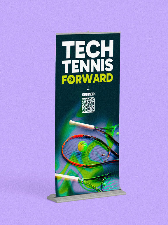 roll-up marketing pour communication autour de la marque seeded