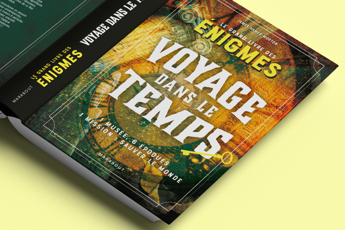 Livre d'énigmes autour du voyage dans le temps paru aux éditions Marabout