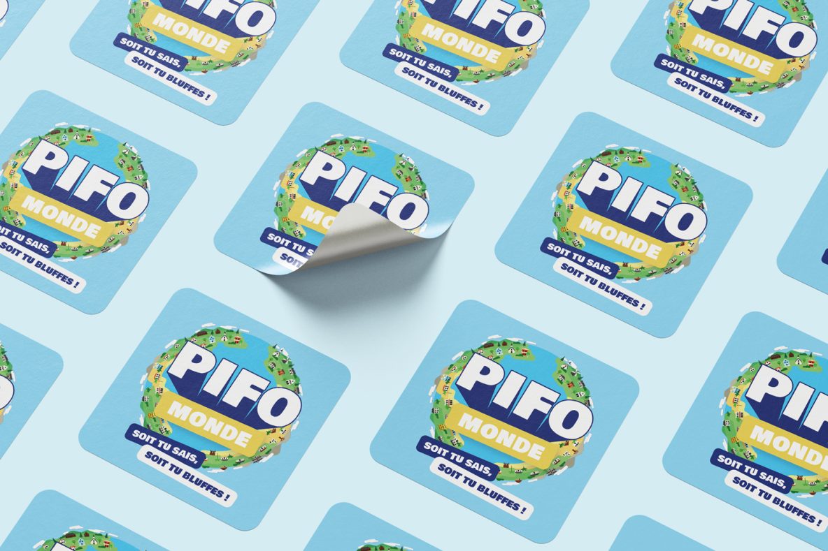 stickers pifo monde