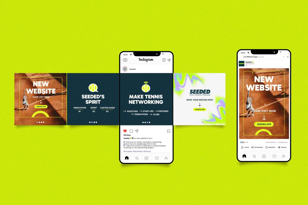 aperçu des réseaux sociaux pour la marque seeded